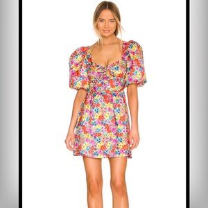 For love & lemons Merrill puff sleeve dress